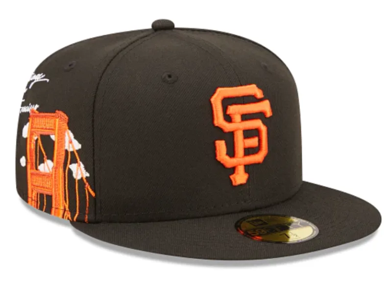 New Era New York Giants fitted hat black, gray colorway - New Era’s Giants Cloud Icons Fitted Brings Minimalist Vibes