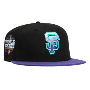 New Era New York Giants fitted hat Black, Purple colorway - 2012 World Series Fitted: New Era Drops Giants Championship Tribute in Striking Black and Purple