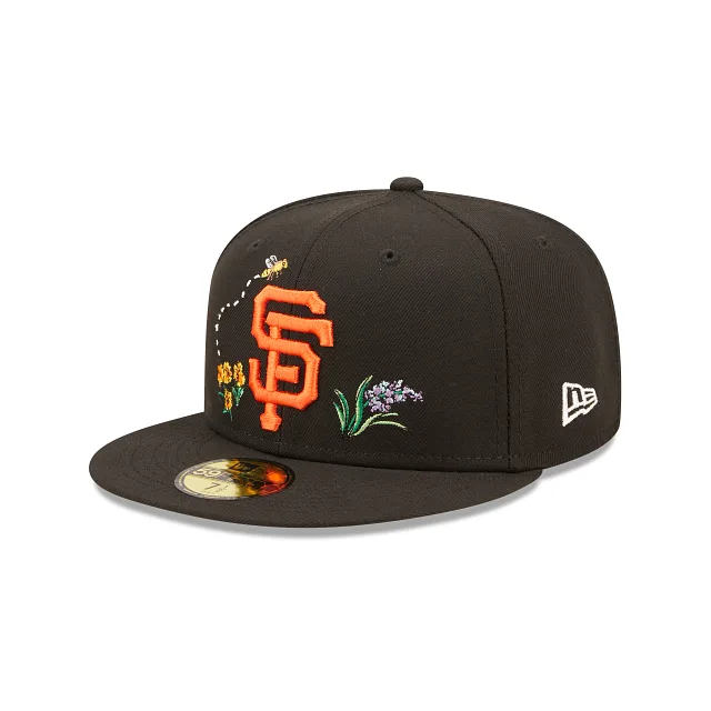New Era New York Giants fitted hat black colorway - New Era Drops Clean Giants Fitted with Watercolor Floral Bottom