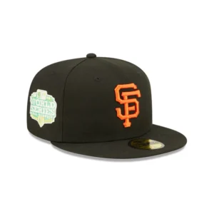 New Era New York Giants fitted hat black, yellow colorway - 2012 World Series Fitted: New Era’s Giants Championship Tribute in Black and Yellow