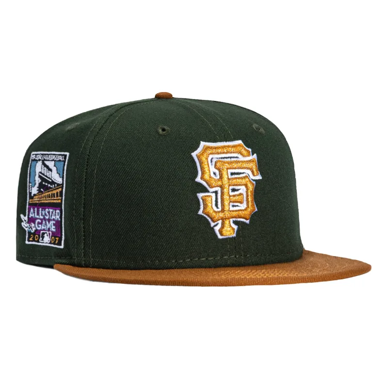 New Era New York Giants fitted hat Green, Brown colorway - 2007 All-Star Fitted: New Era Drops Giants Green and Brown Commemorative