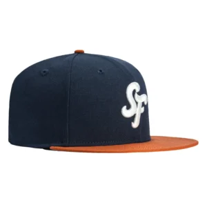 New Era New York Giants fitted hat Navy, Burnt Orange colorway - New Era Drops Fire Giants City Connect Fitted in Navy and Burnt Orange