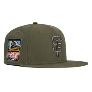 New Era New York Giants fitted hat Olive colorway - 2007 All-Star Fitted: New Era Drops San Francisco Giants Olive Commemorative Cap
