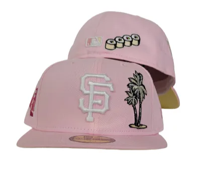 New Era New York Giants fitted hat pink, yellow colorway - New Era Drops Vibrant Pink Giants Fitted with State Map Side Patch