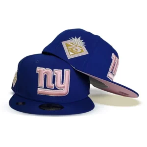 New Era New York Giants fitted hat blue, pink, royal colorway - Giants 75th Anniversary Fitted: New Era Celebrates Three-Quarters Century of Big Blue History