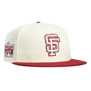 New Era New York Giants fitted hat White, Cardinal colorway - 2007 All-Star Game Fitted: New Era’s Just Desserts Giants Tribute Brings Sweet Memories