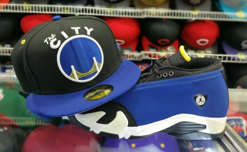 New Era Golden State Warriors fitted hat gold colorway - New Era Drops Golden State Warriors Fitted to Match Jordan 14 Laney