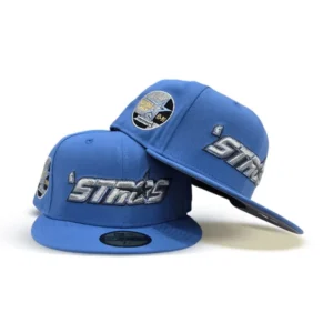 New Era Houston Astros fitted hat gray, blue colorway - Houston Astros Drop Anniversary Fitted with 35 Great Years Side Patch