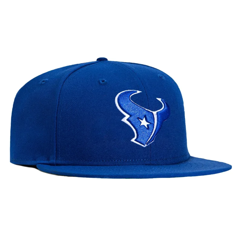 New Era fitted hat Royal, White colorway - New Era Drops Clean Houston Texans Fitted in Royal and White