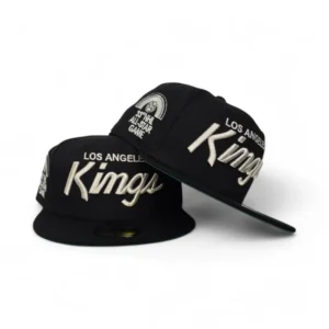 New Era Los Angeles Kings fitted hat black, green colorway - Kings Fitted Gets All-Star Treatment with Green Bottom 33rd Patch