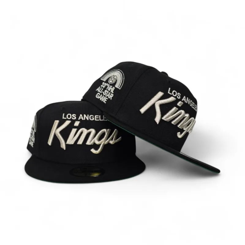 New Era Los Angeles Kings fitted hat black, green colorway - Kings Fitted Gets All-Star Treatment with Green Bottom 33rd Patch