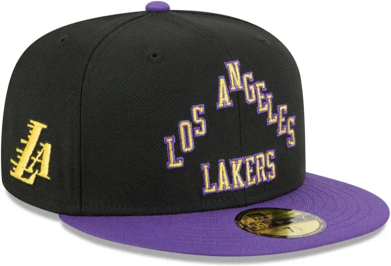 New Era Los Angeles Lakers fitted hat Men's colorway - New Era Drops Clean Lakers Fitted in All-Black City Edition