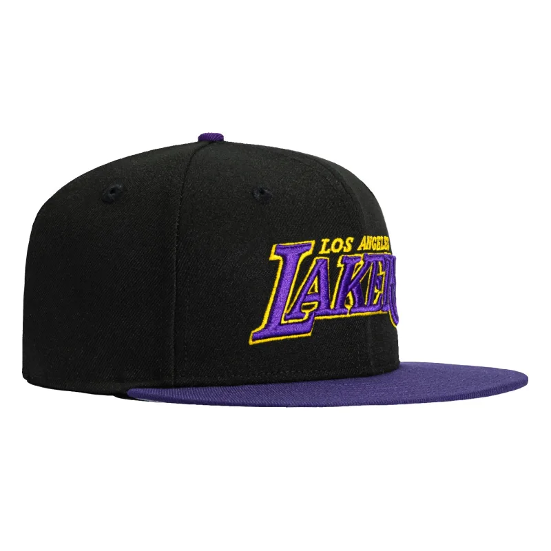 New Era Los Angeles Lakers fitted hat Black, Purple, Gold colorway - New Era Drops Clean Lakers Fitted in Classic Purple and Gold