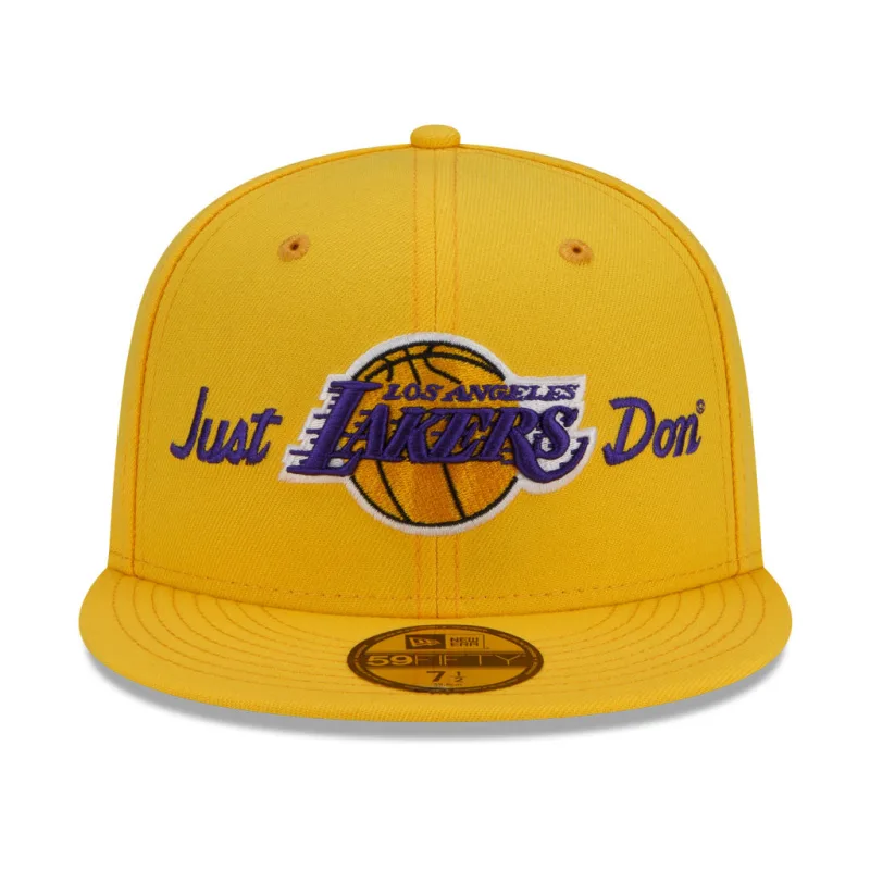 New Era Los Angeles Lakers fitted hat gray, yellow colorway - New Era x Just Don Lakers Fitted Brings Classic Yellow and Gray Vibes