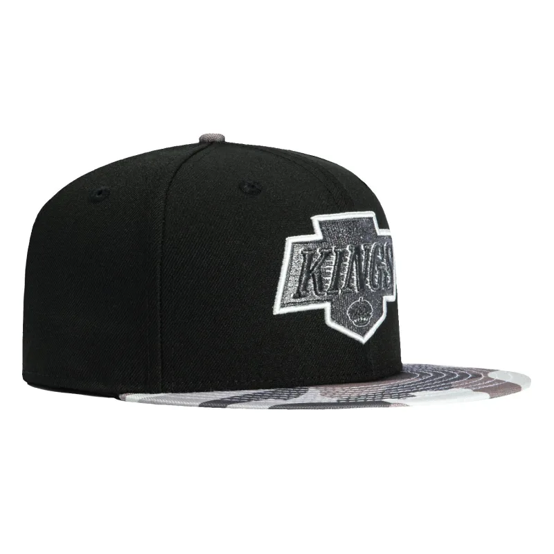 New Era Los Angeles Kings fitted hat Black, Camo colorway - New Era Drops Stealthy LA Kings Fitted in Surveillance Pack Colorway