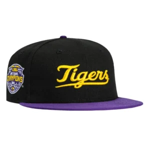 New Era Detroit Tigers fitted hat Black, Purple colorway - New Era Drops Clean LSU Tigers Championship Fitted with 2019 National Champions Patch