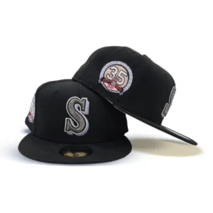New Era Seattle Mariners fitted hat black colorway - 35th Anniversary Fitted: New Era Celebrates Seattle Mariners’ Historic Milestone