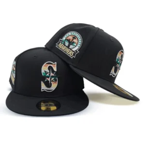 New Era Seattle Mariners fitted hat black, navy, blue colorway - Mariners 30th Anniversary Fitted: New Era Celebrates Three Decades of Seattle Baseball