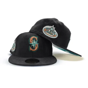 New Era Seattle Mariners fitted hat black colorway - 25th Anniversary Fitted: New Era’s Black Corduroy Mariners Tribute Celebrates Quarter Century of Baseball