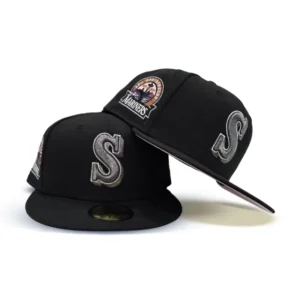 New Era Seattle Mariners fitted hat black, pink colorway - 30th Anniversary Fitted: New Era Honors Mariners’ Historic 1993 Season with Pink Bottom Drop