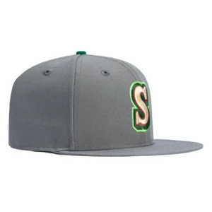 New Era Seattle Mariners fitted hat Graphite, Ivory, Green colorway - New Era Drops Clean Mariners Fitted with Monstera Pack Vibes