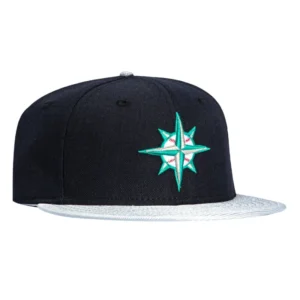 New Era Seattle Mariners fitted hat Navy, Metallic Silver colorway - New Era Drops Clean Mariners Fitted with Nostalgic 1997 Vibes