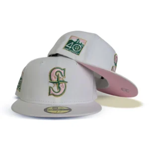 New Era Seattle Mariners fitted hat white, pink colorway - Mariners 40th Anniversary Fitted: New Era Celebrates Four Decades in the Pacific Northwest