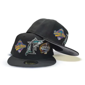 New Era Miami Marlins fitted hat black colorway - New Era Drops Clean Marlins Fitted Celebrating Two World Series Championships