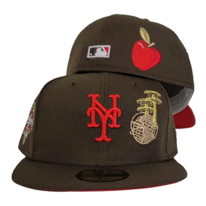 New Era New York Mets fitted hat red, brown colorway - Subway Series Fitted: New Era’s Brown Mets 2000 World Series Tribute