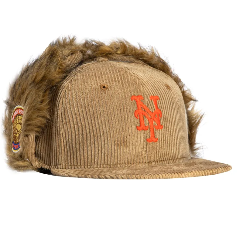 New Era New York Mets fitted hat Khaki colorway - Miracle Mets Fitted: New Era’s 1969 World Series Corduroy Celebrates Baseball’s Greatest Underdog Story