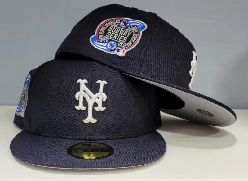 New Era New York Mets fitted hat navy, blue colorway - New Era Drops Clean Mets Fitted with 2000 Subway Series Side Patch