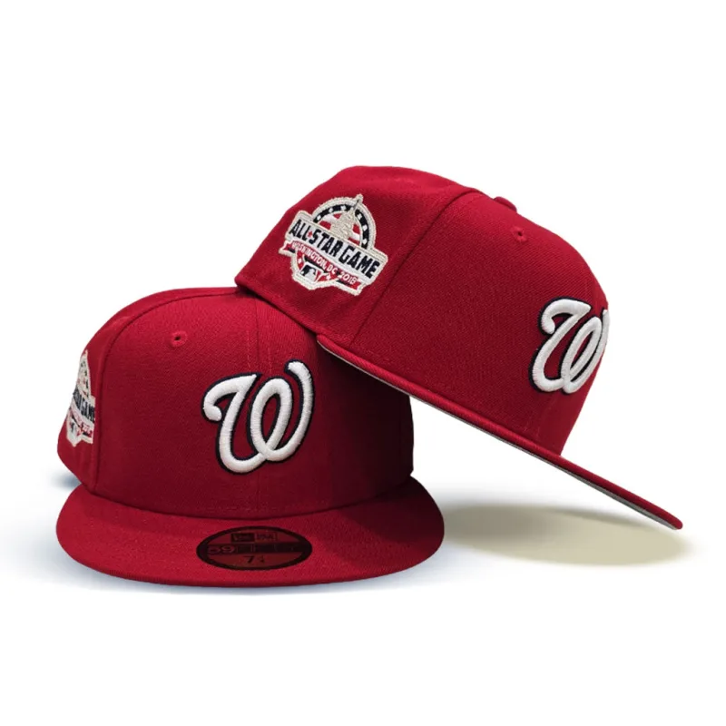 New Era Washington Nationals fitted hat gray, red colorway - 2018 All-Star Game Fitted: New Era Drops Nationals Commemorative Side Patch