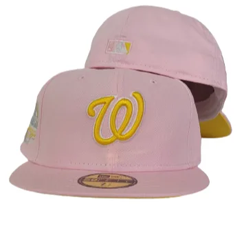 New Era Washington Nationals fitted hat pink, yellow colorway - 2018 All-Star Game Fitted: New Era Drops Pink Washington Nationals Tribute