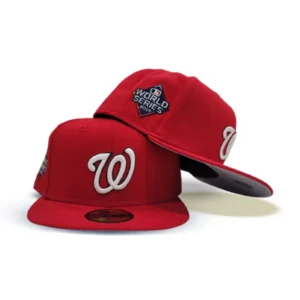 New Era Washington Nationals fitted hat red colorway - 2019 World Series Champions Fitted: New Era Drops Red Washington Nationals Championship Hat