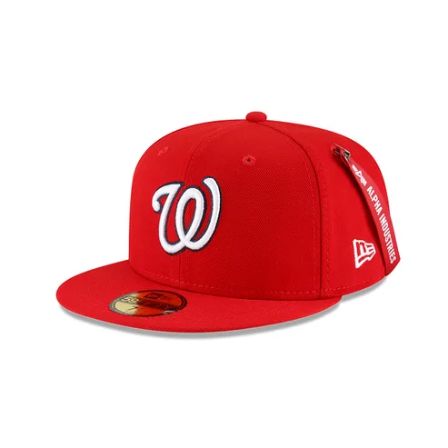 New Era Washington Nationals fitted hat red, green colorway - Alpha Industries Collab Brings Military Vibes to This Washington Nationals Fitted