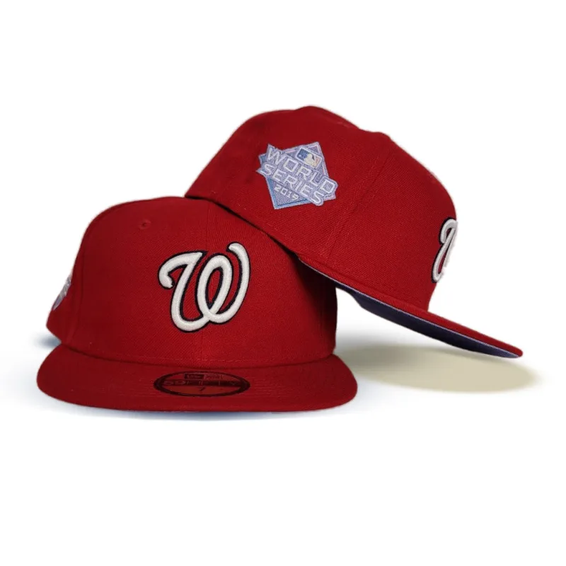 New Era Washington Nationals fitted hat red colorway - 2019 World Series Fitted: New Era Drops Red Nationals Championship Pop Sweat