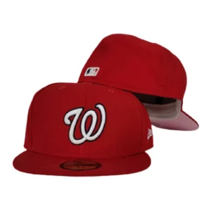 New Era Washington Nationals fitted hat red, pink colorway - New Era Drops Clean Nationals Fitted with Pink Undervisor