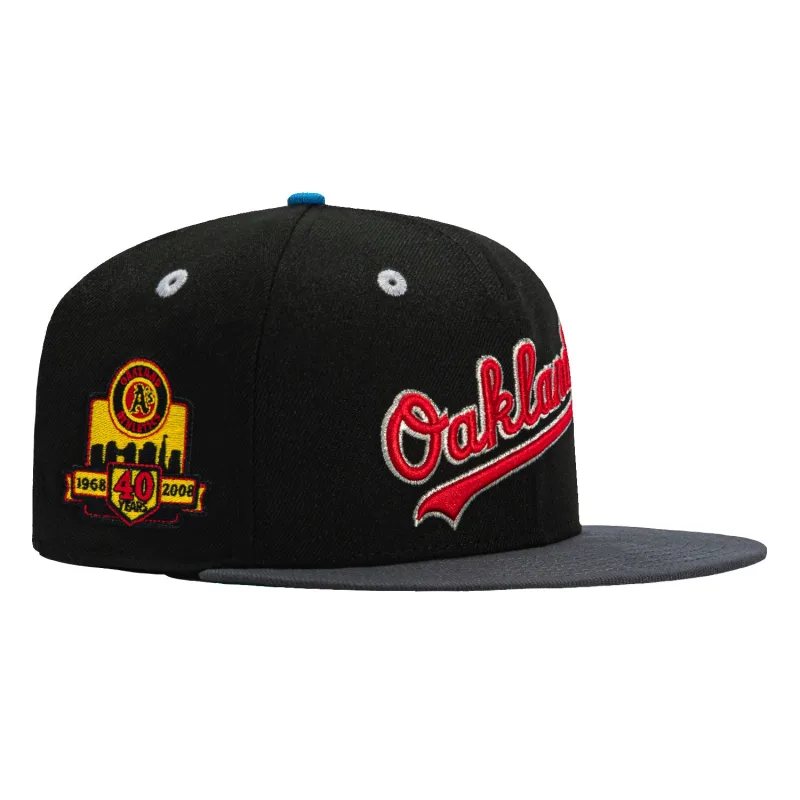 New Era Oakland Athletics fitted hat Black, Graphite colorway - Golden Anniversary Fitted: New Era Drops Oakland A’s Juneteenth Pack with 40th Anniversary Tribute