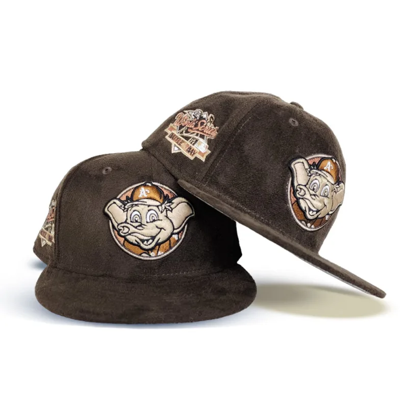 New Era Oakland Athletics fitted hat gray, brown colorway - 1989 World Series Fitted: New Era’s Earthquake Series Oakland A’s Tribute