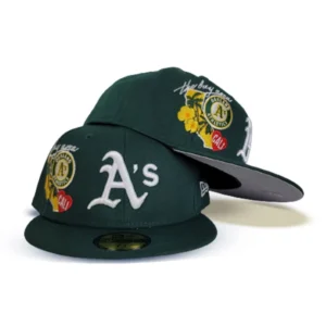 New Era Oakland Athletics fitted hat gray, green colorway - New Era Oakland Athletics Fitted Features Clean City Patch Design