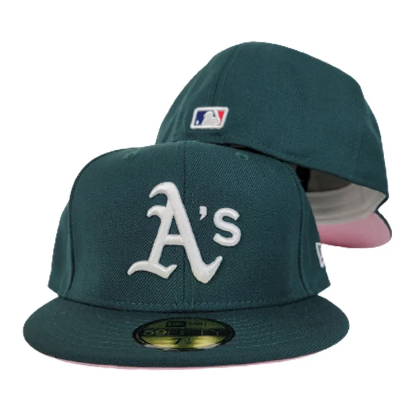 New Era Oakland Athletics fitted hat green, pink colorway - Oakland A’s Get Fresh Green Fitted with Pink Undervisor Pop