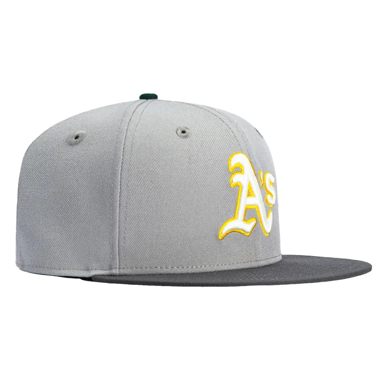 New Era Oakland Athletics fitted hat Grey, Graphite colorway - New Era Drops Clean Oakland Athletics Fitted in Grey Graphite