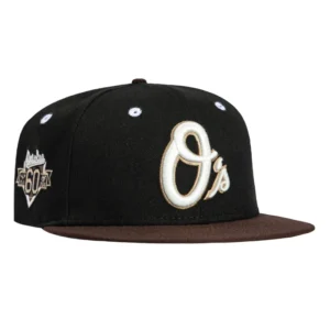 New Era Baltimore Orioles fitted hat Black, Brown colorway - Iron Man Anniversary Fitted: New Era’s 60th Anniversary Orioles Tribute to Cal Ripken’s Streak