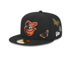 New Era Baltimore Orioles fitted hat black, gray colorway - Orioles Fitted Gets the Felt Treatment in Clean Black and Gray
