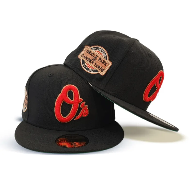 New Era Baltimore Orioles fitted hat black, green colorway - Iron Man Legacy Fitted: New Era’s Black Orioles 20th Anniversary Celebrates Cal Ripken’s Streak