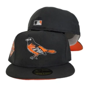 New Era Baltimore Orioles fitted hat black, orange colorway - Iron Man Legacy Fitted: New Era’s Black Orioles 25th Anniversary Tribute