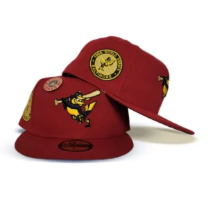 New Era Baltimore Orioles fitted hat burgundy, maroon colorway - 1966 World Series Fitted: New Era’s Burgundy Orioles Championship Tribute