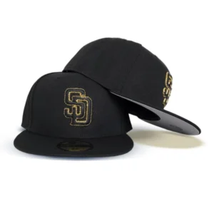 New Era San Diego Padres fitted hat black colorway - Padres Fitted Gets the Bling Treatment with Swarovski Crystals
