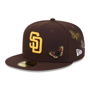 New Era San Diego Padres fitted hat gray, brown colorway - New Era Drops Clean Padres Fitted in Premium Brown Felt