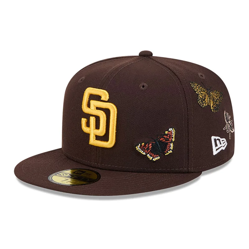 New Era San Diego Padres fitted hat gray, brown colorway - New Era Drops Clean Padres Fitted in Premium Brown Felt